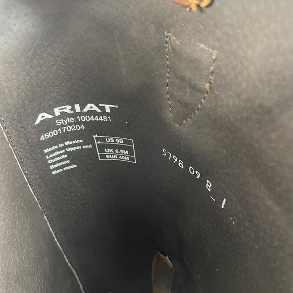 Ariat Cassanova X Toe Western Cowboy Boot Shade of Grain Brown Size 9 - Picture 11 of 15